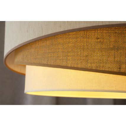 Duolla - Virsapmetuma lustra KOBO 1xE27/15W/230V d. 45 cm bēša/brūna/balta