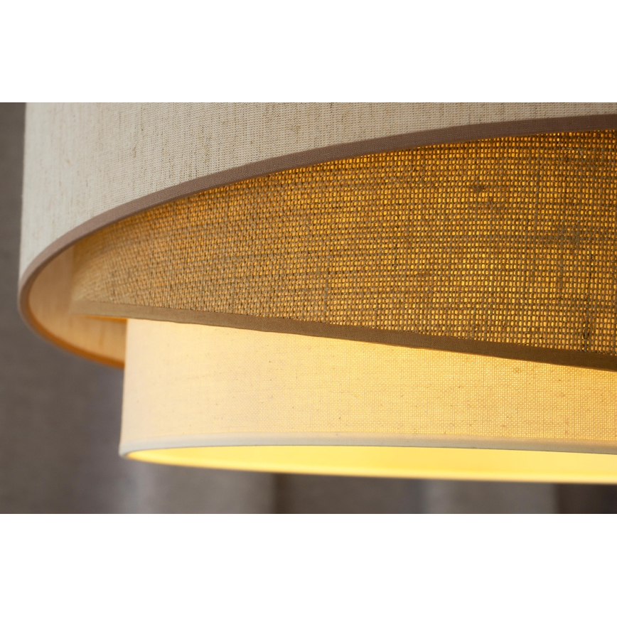Duolla - Virsapmetuma lustra KOBO 1xE27/15W/230V d. 45 cm bēša/brūna/balta