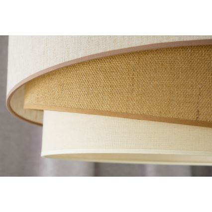 Duolla - Virsapmetuma lustra KOBO 1xE27/15W/230V d. 45 cm bēša/brūna/balta