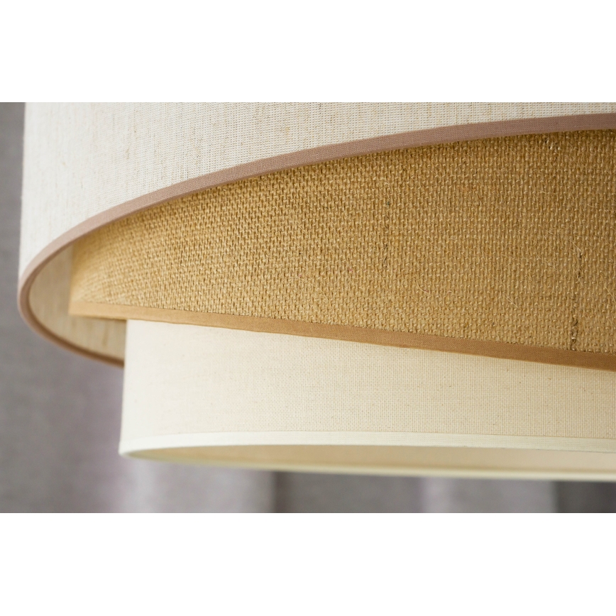 Duolla - Virsapmetuma lustra KOBO 1xE27/15W/230V d. 45 cm bēša/brūna/balta