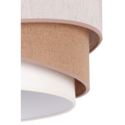 Duolla - Virsapmetuma lustra KOBO 1xE27/15W/230V d. 45 cm bēša/brūna/balta