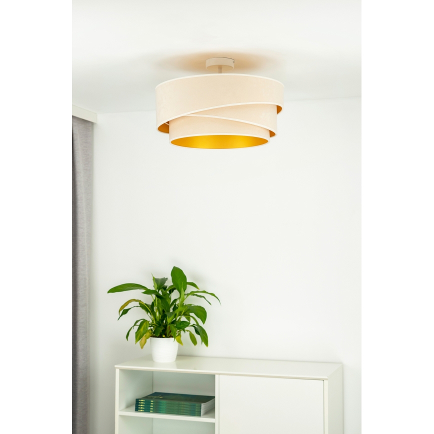 Duolla - Virsapmetuma lustra KOBO 1xE27/15W/230V d. 45 cm krēmkrāsa