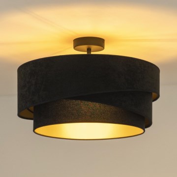 Duolla - Virsapmetuma lustra KOBO 1xE27/15W/230V d. 45 cm melna
