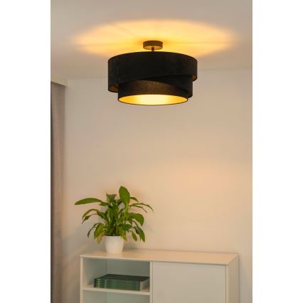Duolla - Virsapmetuma lustra KOBO 1xE27/15W/230V d. 45 cm melna