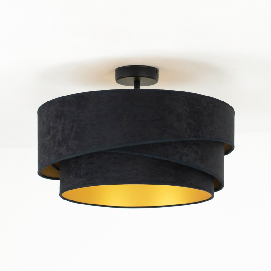 Duolla - Virsapmetuma lustra KOBO 1xE27/15W/230V d. 45 cm melna