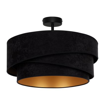 Duolla - Virsapmetuma lustra KOBO 1xE27/15W/230V d. 45 cm melna