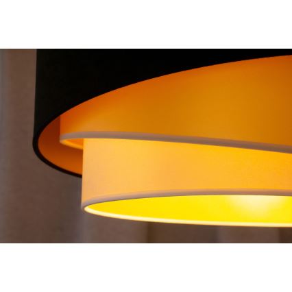 Duolla - Virsapmetuma lustra KOBO 1xE27/15W/230V d. 45 cm melna/zelta/krēmkrāsa
