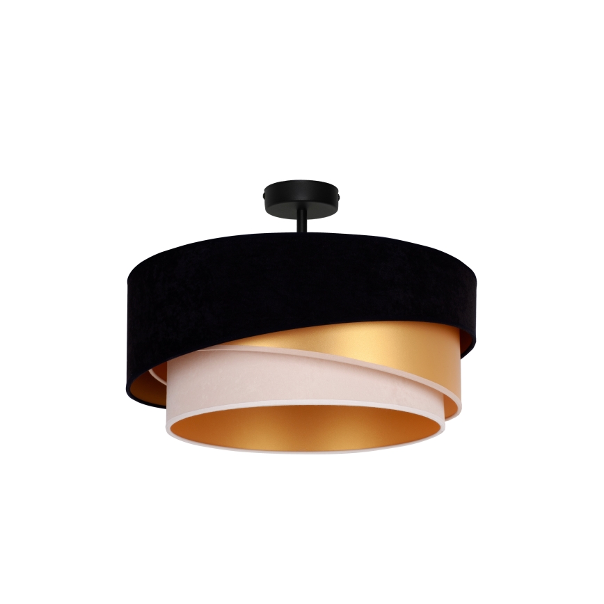 Duolla - Virsapmetuma lustra KOBO 1xE27/15W/230V d. 45 cm melna/zelta/krēmkrāsa