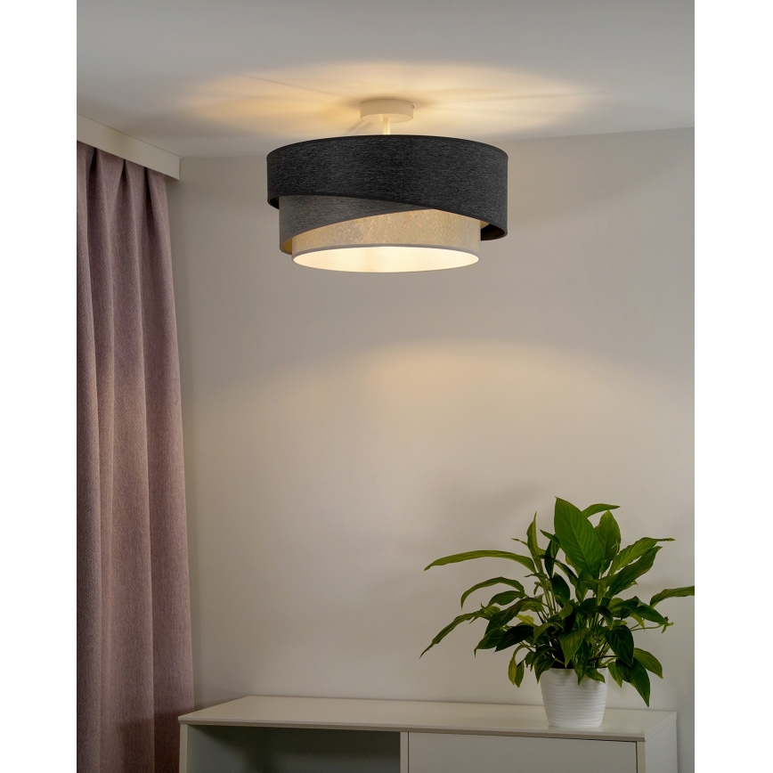 Duolla - Virsapmetuma lustra KOBO 1xE27/15W/230V d. 45 cm pelēka/balta