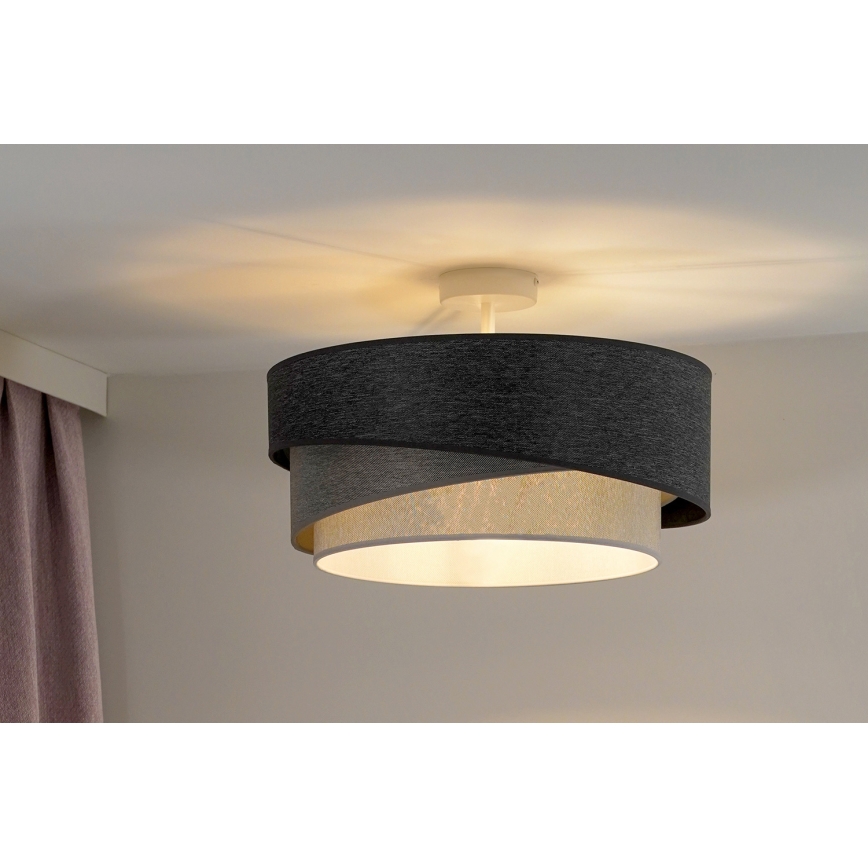 Duolla - Virsapmetuma lustra KOBO 1xE27/15W/230V d. 45 cm pelēka/balta