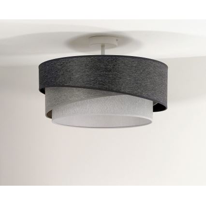 Duolla - Virsapmetuma lustra KOBO 1xE27/15W/230V d. 45 cm pelēka/balta