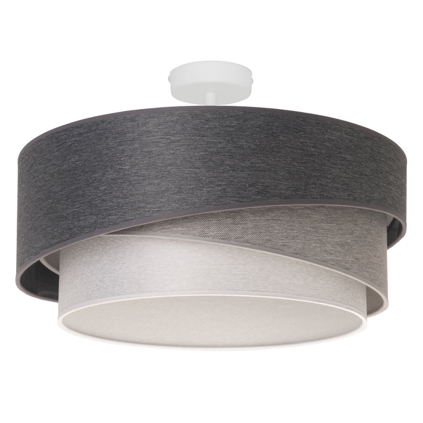 Duolla - Virsapmetuma lustra KOBO 1xE27/15W/230V d. 45 cm pelēka/balta