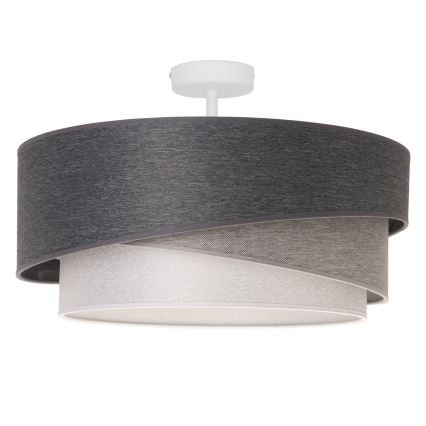 Duolla - Virsapmetuma lustra KOBO 1xE27/15W/230V d. 45 cm pelēka/balta