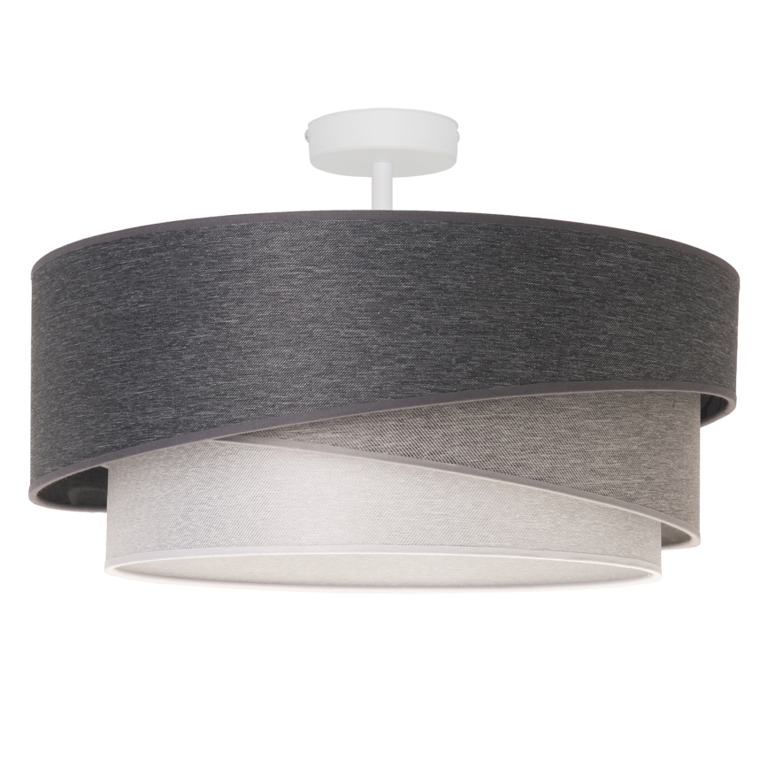 Duolla - Virsapmetuma lustra KOBO 1xE27/15W/230V d. 45 cm pelēka/balta