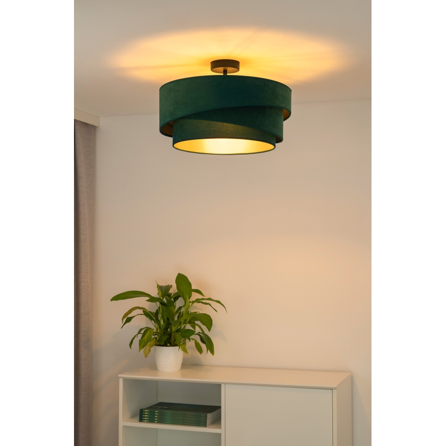Duolla - Virsapmetuma lustra KOBO 1xE27/15W/230V d. 45 cm zaļa