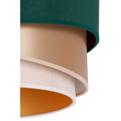 Duolla - Virsapmetuma lustra KOBO 1xE27/15W/230V d. 45 cm zaļa/zelta/krēmkrāsa