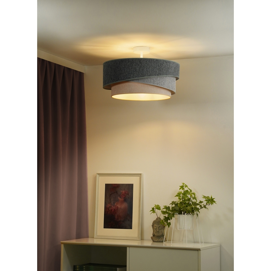 Duolla - Virsapmetuma lustra KOBO ECO RECYCLING 1xE27/15W/230V d. 45 cm zaļa/pelēka/krēmkrāsa