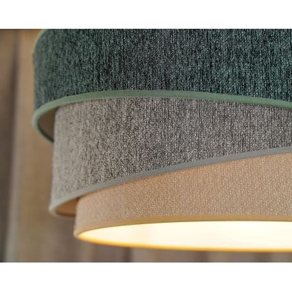 Duolla - Virsapmetuma lustra KOBO ECO RECYCLING 1xE27/15W/230V d. 45 cm zaļa/pelēka/krēmkrāsa