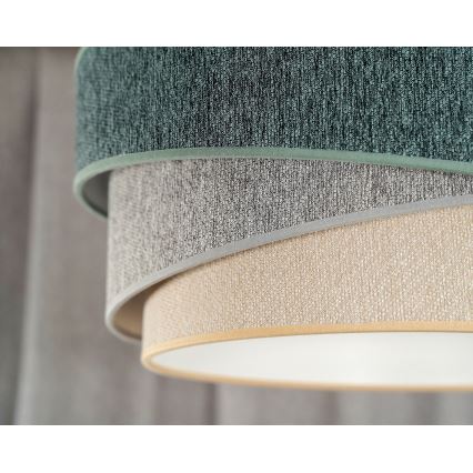 Duolla - Virsapmetuma lustra KOBO ECO RECYCLING 1xE27/15W/230V d. 45 cm zaļa/pelēka/krēmkrāsa