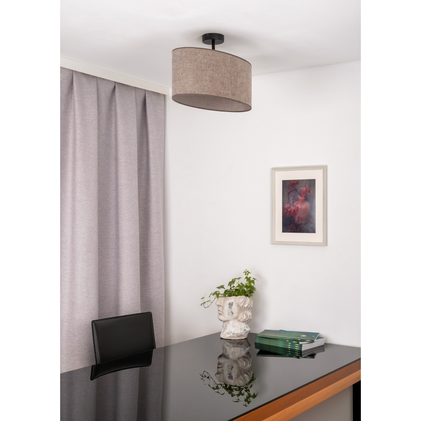 Duolla - Virsapmetuma lustra OVAL 1xE27/15W/230V brūna