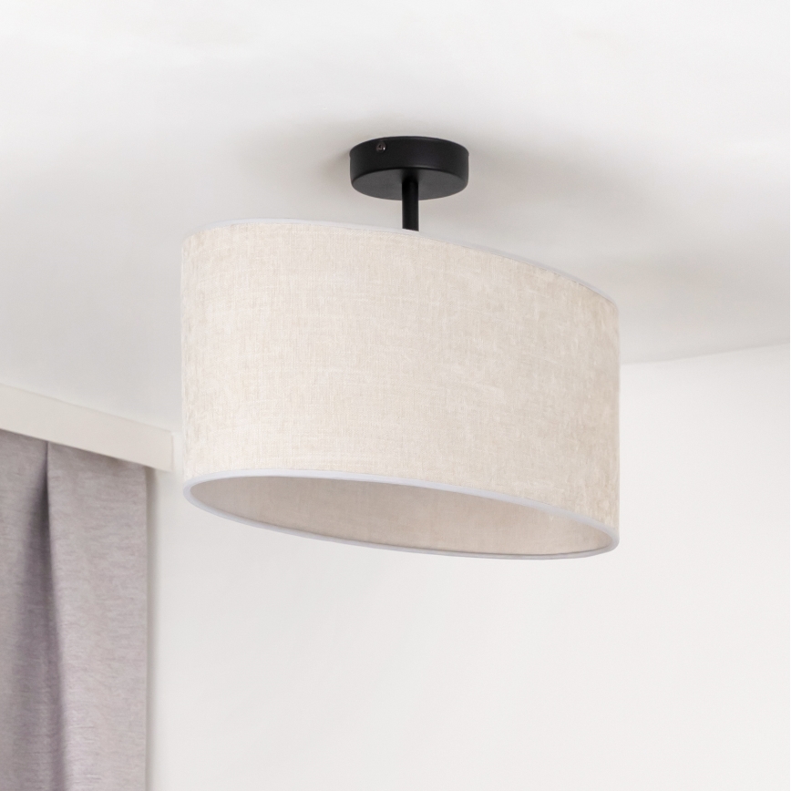Duolla - Virsapmetuma lustra OVAL 1xE27/15W/230V pelēka