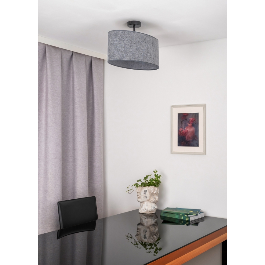Duolla - Virsapmetuma lustra OVAL 1xE27/15W/230V pelēka
