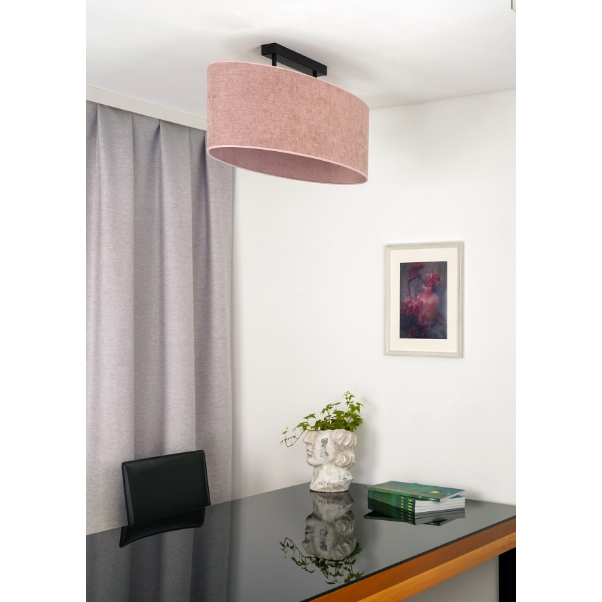 Duolla - Virsapmetuma lustra OVAL 2xE27/15W/230V rozā