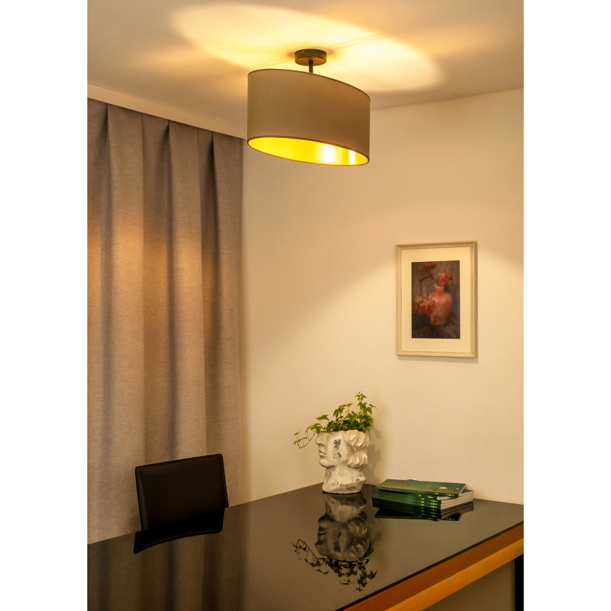 Duolla - Virsapmetuma lustra OVAL VEGAN 1xE27/15W/230V bēša