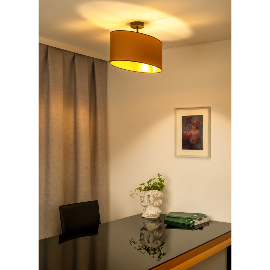 Duolla - Virsapmetuma lustra OVAL VEGAN 1xE27/15W/230V brūna