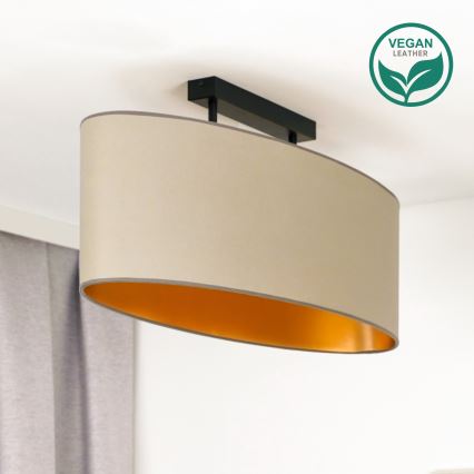 Duolla - Virsapmetuma lustra OVAL VEGAN 2xE27/15W/230V bēša
