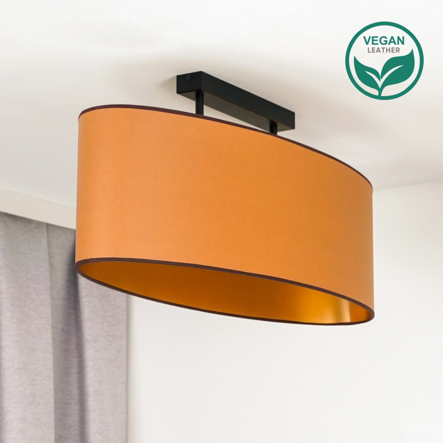 Duolla - Virsapmetuma lustra OVAL VEGAN 2xE27/15W/230V brūna
