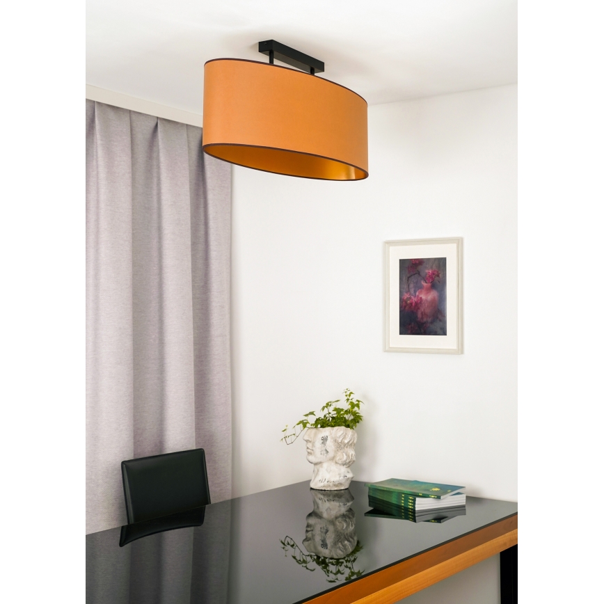 Duolla - Virsapmetuma lustra OVAL VEGAN 2xE27/15W/230V brūna