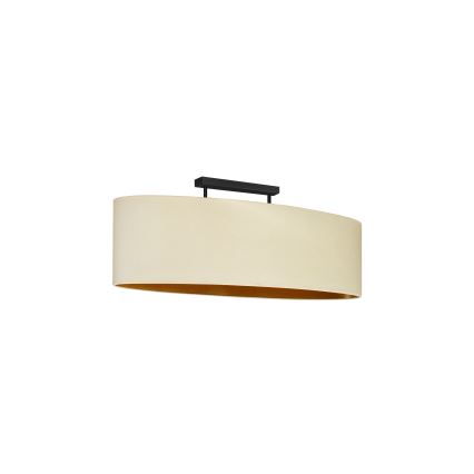 Duolla - Virsapmetuma lustra OVAL VEGAN 2xE27/15W/230V krēmkrāsa