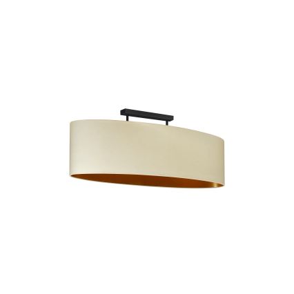 Duolla - Virsapmetuma lustra OVAL VEGAN 2xE27/15W/230V krēmkrāsa