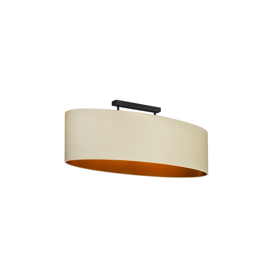 Duolla - Virsapmetuma lustra OVAL VEGAN 2xE27/15W/230V krēmkrāsa