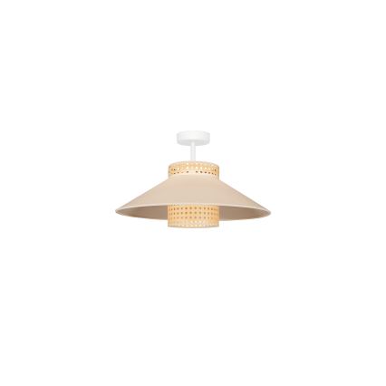 Duolla - Virsapmetuma lustra RIO RATTAN 1xE27/15W/230V d. 45 cm bēša/rotanga