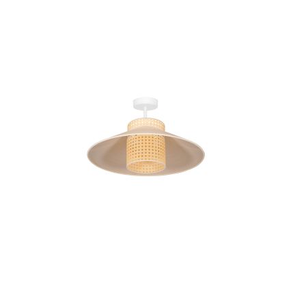 Duolla - Virsapmetuma lustra RIO RATTAN 1xE27/15W/230V d. 45 cm bēša/rotanga