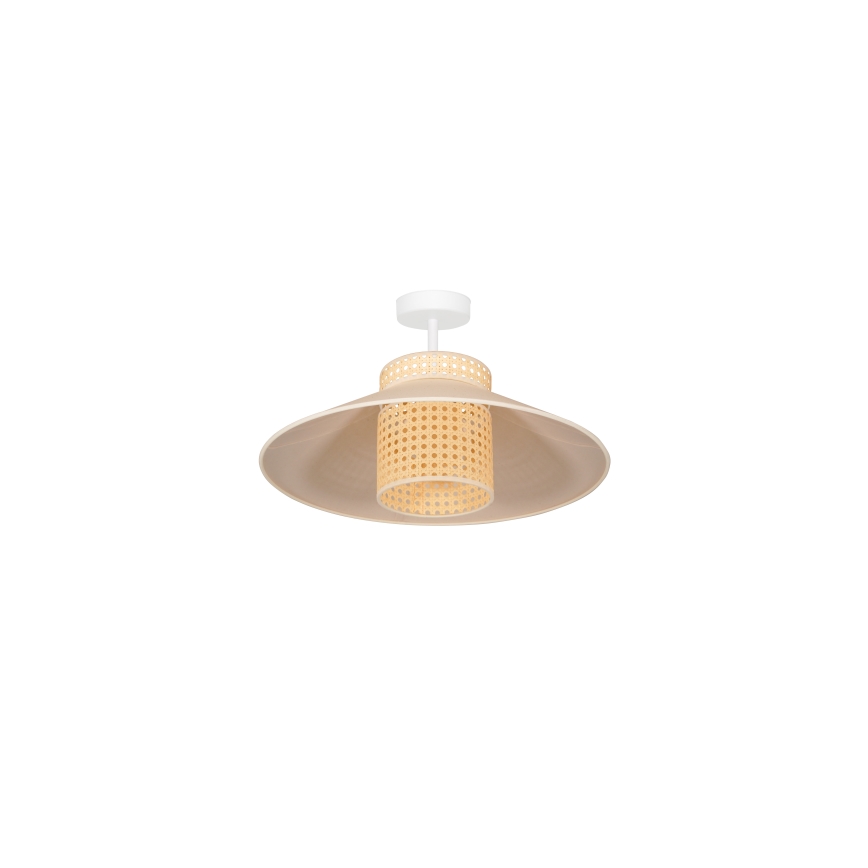 Duolla - Virsapmetuma lustra RIO RATTAN 1xE27/15W/230V d. 45 cm bēša/rotanga
