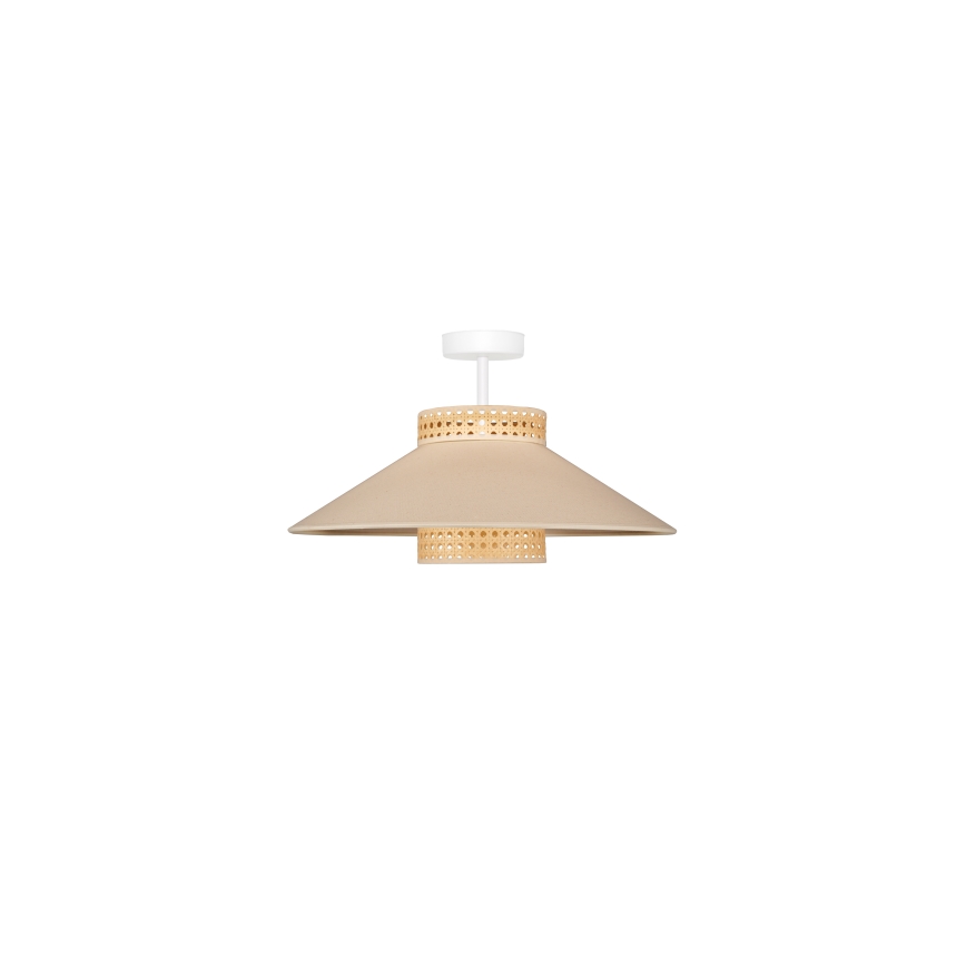 Duolla - Virsapmetuma lustra RIO RATTAN 1xE27/15W/230V d. 45 cm bēša/rotanga