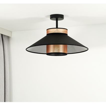 Duolla - Virsapmetuma lustra RIO SHINY 1xE27/15W/230V d. 45 cm melna/varš