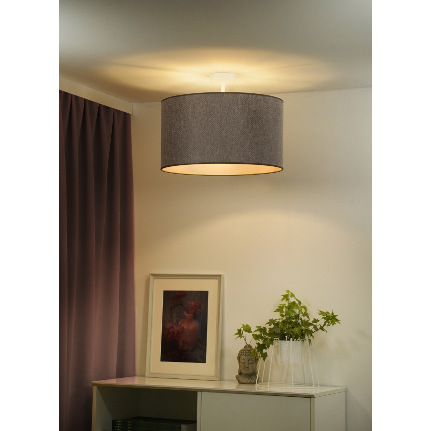Duolla - Virsapmetuma lustra ROLLER ECO RECYCLING 1xE27/15W/230V d. 45 cm brūna