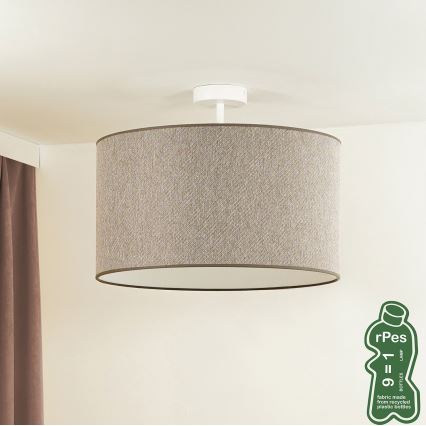 Duolla - Virsapmetuma lustra ROLLER ECO RECYCLING 1xE27/15W/230V d. 45 cm brūna