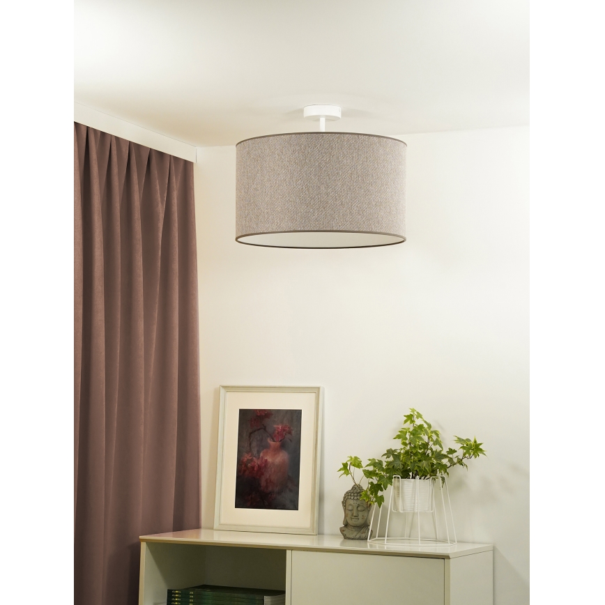 Duolla - Virsapmetuma lustra ROLLER ECO RECYCLING 1xE27/15W/230V d. 45 cm brūna