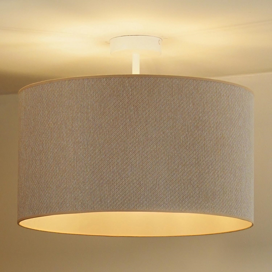 Duolla - Virsapmetuma lustra ROLLER ECO RECYCLING 1xE27/15W/230V d. 45 cm krēmkrāsa