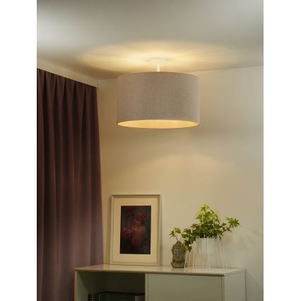 Duolla - Virsapmetuma lustra ROLLER ECO RECYCLING 1xE27/15W/230V d. 45 cm krēmkrāsa
