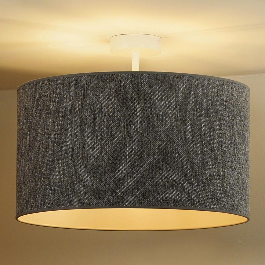 Duolla - Virsapmetuma lustra ROLLER ECO RECYCLING 1xE27/15W/230V d. 45 cm pelēka