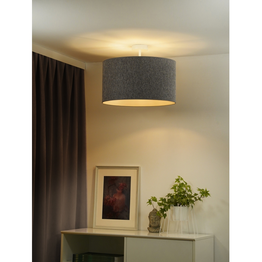 Duolla - Virsapmetuma lustra ROLLER ECO RECYCLING 1xE27/15W/230V d. 45 cm pelēka