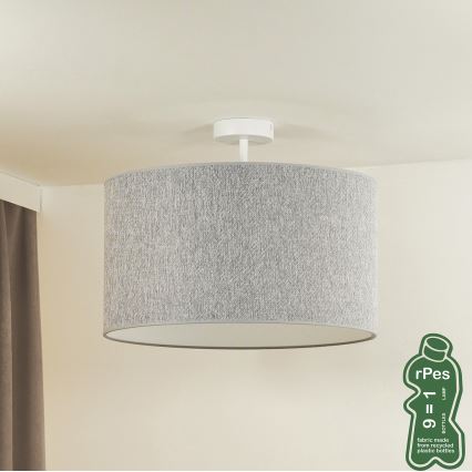Duolla - Virsapmetuma lustra ROLLER ECO RECYCLING 1xE27/15W/230V d. 45 cm pelēka
