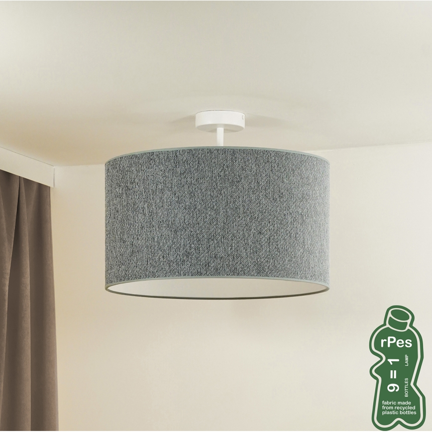 Duolla - Virsapmetuma lustra ROLLER ECO RECYCLING 1xE27/15W/230V d. 45 cm zaļa