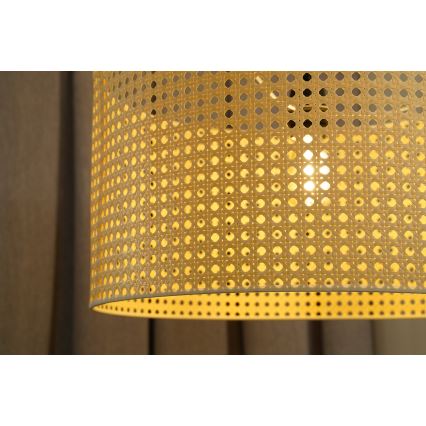 Duolla - Virsapmetuma lustra ROLLER RATTAN 1xE27/15W/230V d. 45 cm bēša